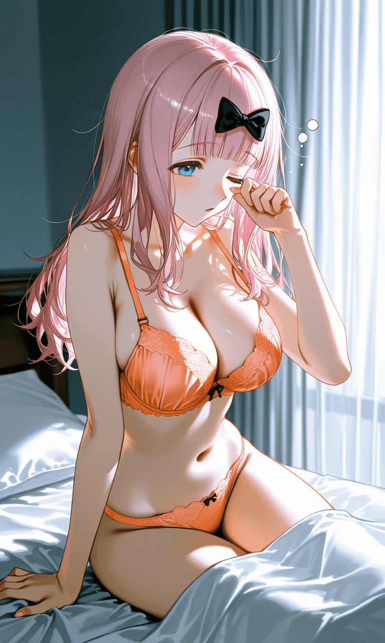 かぐや様は告らせたい　藤原千花の下着姿　二次元エロ画像Kaguya-sama: Love is War - Chika Fujiwara lingerie ecchi erotic 2D images
