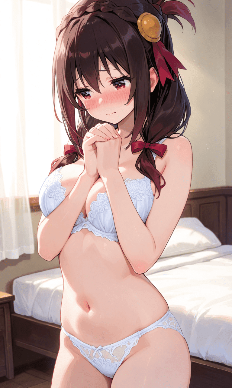 このすば　ゆんゆん　下着姿　二次元エロ画像