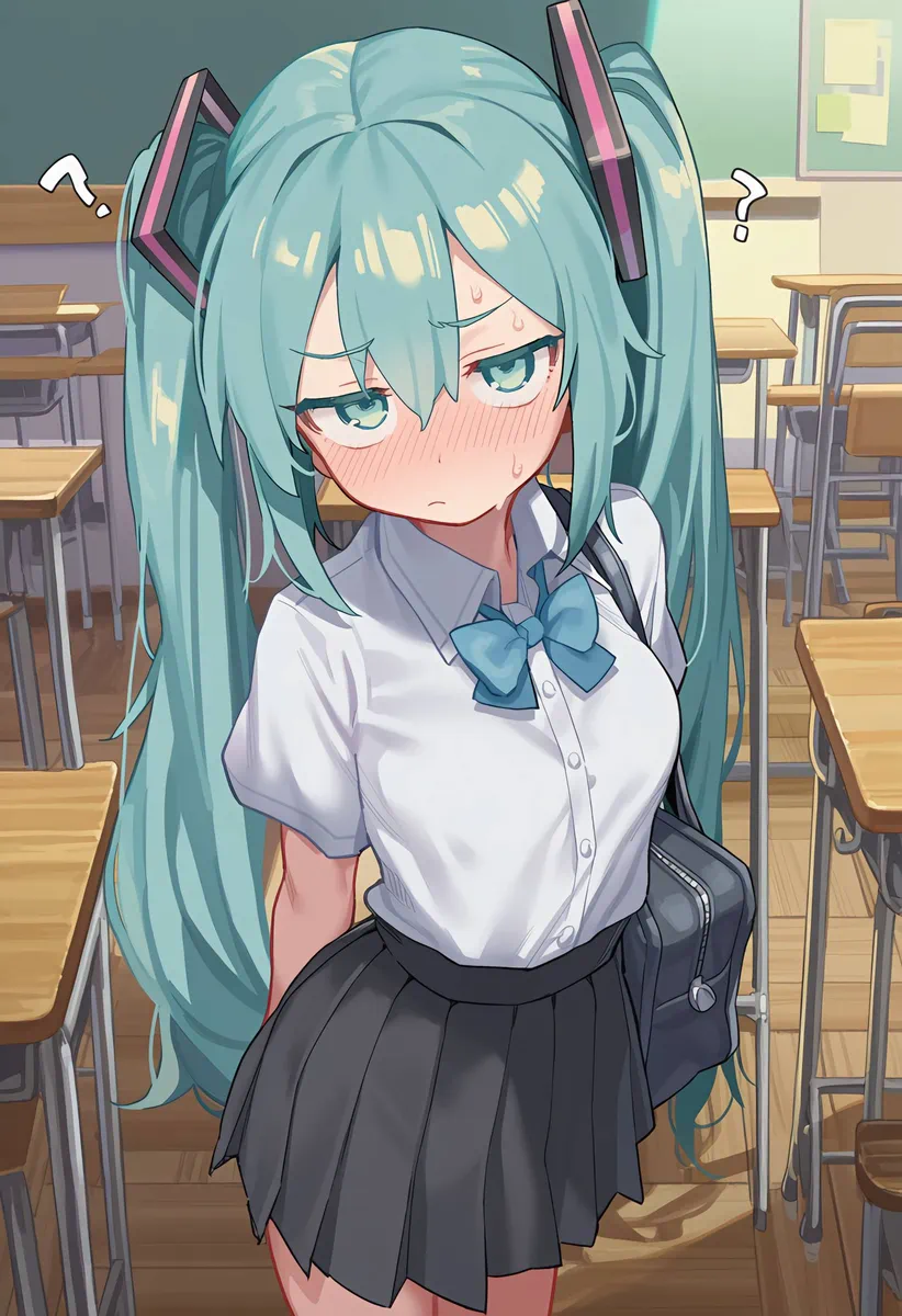 初音ミクの制服姿でハードセックス　強制フェラ、アナル中出し等Hatsune Miku in school uniform hard sex: forced blowjob, anal creampie and more - 2D erotic images