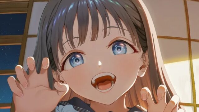 明日ちゃんのセーラー服・明日小路・抜けるストレッチシーン・全裸・二次元エロ画像【エロGIFあり】